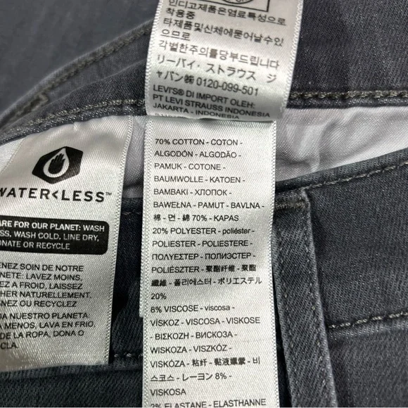 Levi’s 311 Shaping Skinny Jeans Women’s Juniors 29 Black Wash Logo - Picture 8 of 16